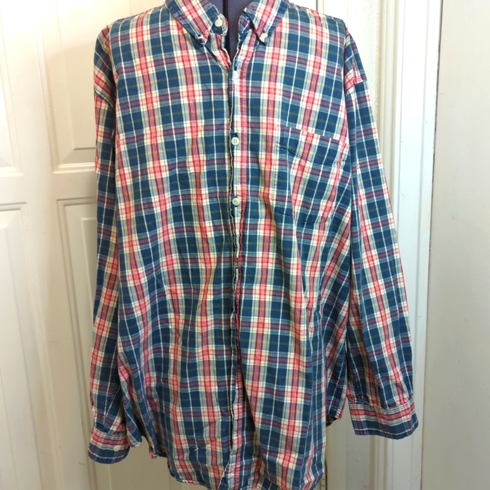 Route 66 Men's Plaid Button-Down Shirt XL